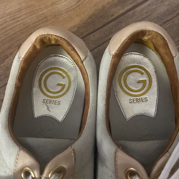 Cole Haan Nike Air G Series Lace Up Suede Leather Sneaker tan & rose gold size 6 - Picture 11 of 12